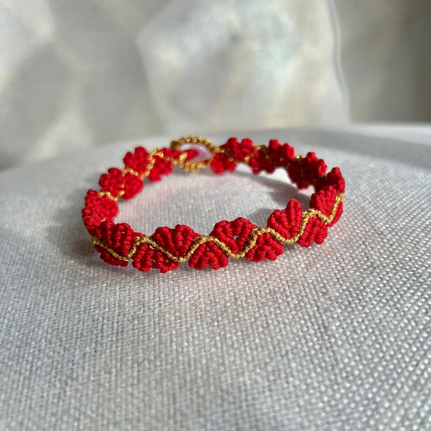 Red Heart Knot Bracelet