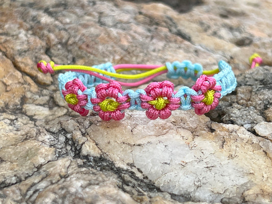 Pink Floral Knot Bracelet