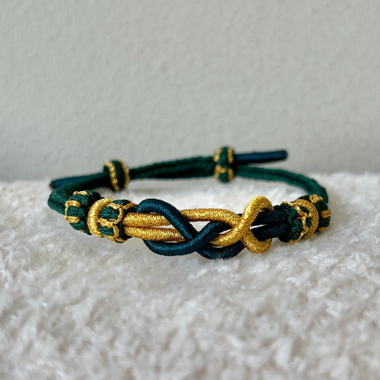 Emerald Fortune Knot Bracelet