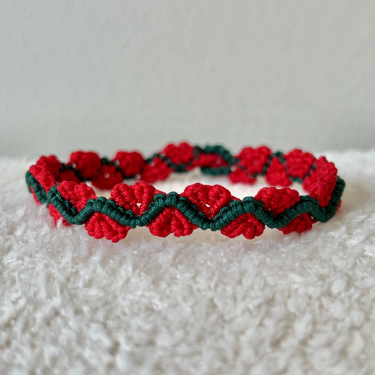 Crimson Wave Knot Bracelet