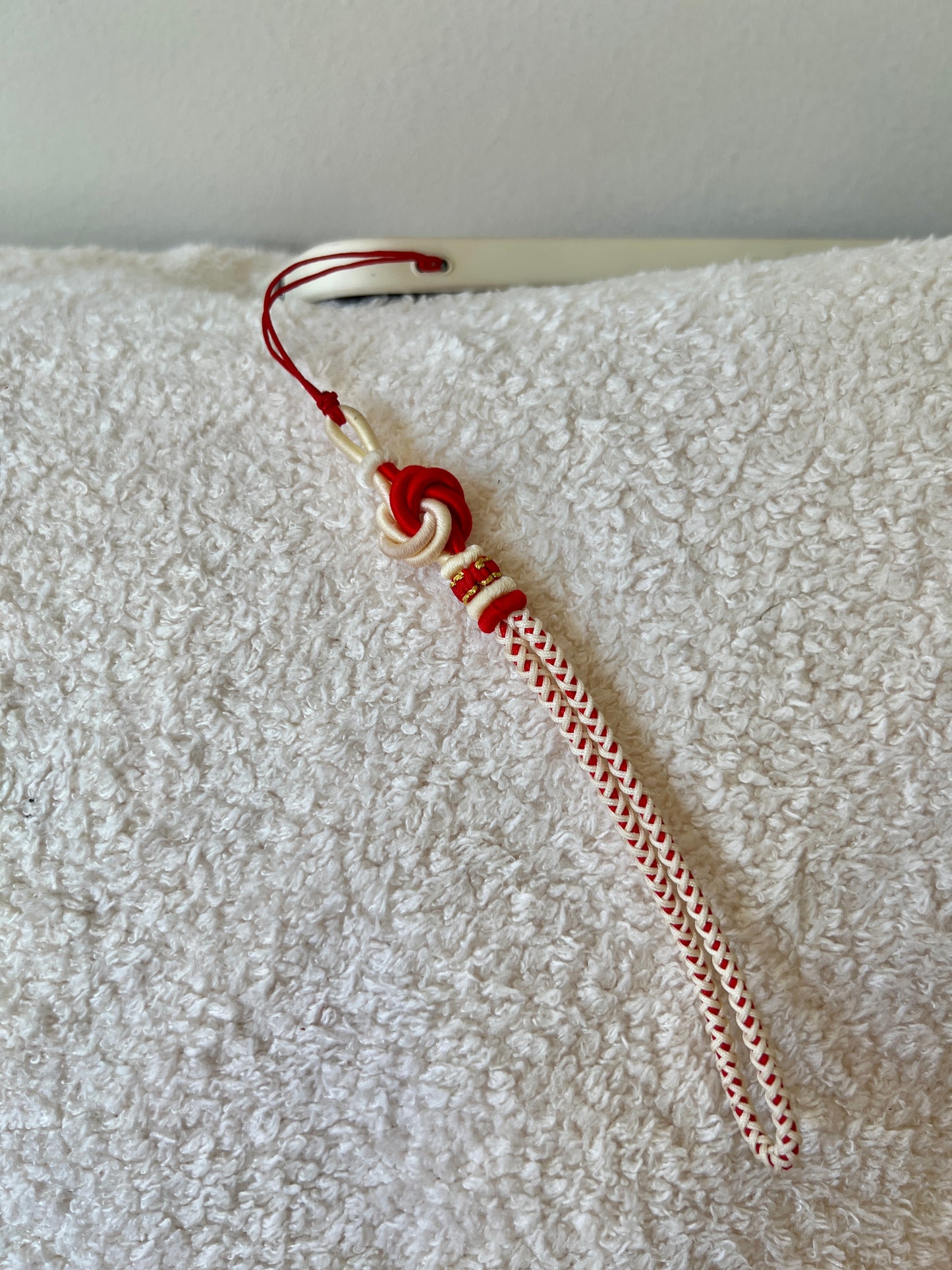 Crimson Luck Knot Phone Strap